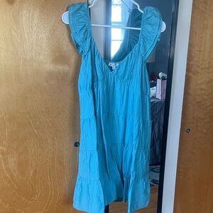 Boutique blue ruffled sundress
